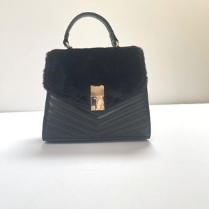 Aldo Feux Leather/ Feux Fur Mini Hand Bag NWT